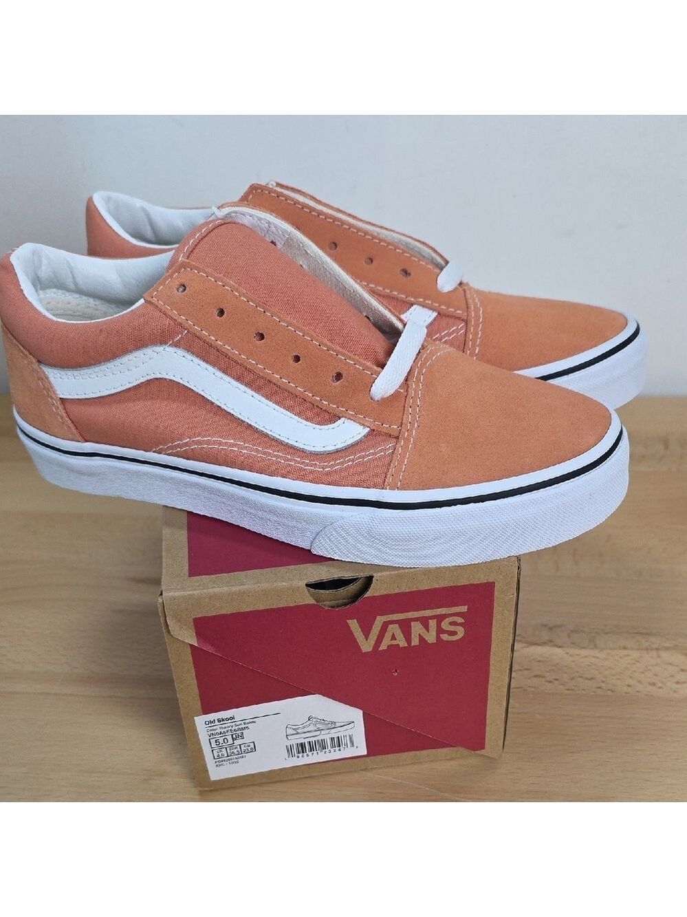 Vans Kids Old Skool Low-Top Sneakers - Peach/White